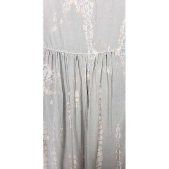 Michael Stars Dress Shift L Green Stone Vertical Geometric Print Beachy Coastal - Picture 5 of 8